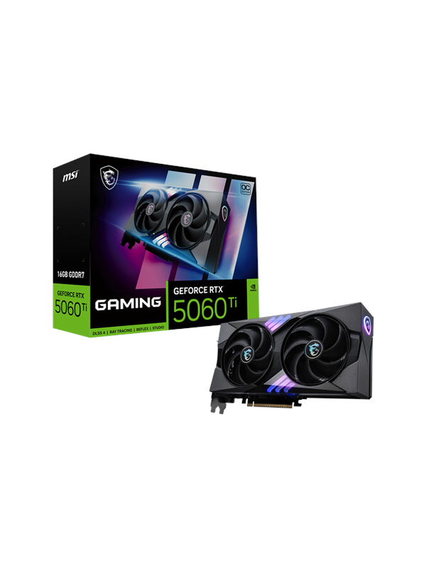 MSI GeForce RTX 5060 Ti GAMING OC - 16GB GDDR7 RAM - Grafikkort