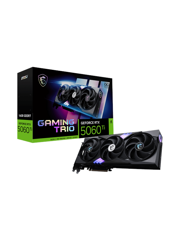 MSI GeForce RTX 5060 Ti GAMING TRIO OC - 16GB GDDR7 RAM - Grafikkort