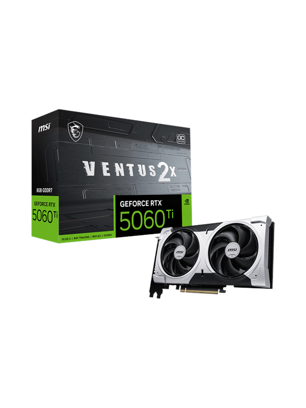 MSI GeForce RTX 5060 Ti VENTUS 2X Plus OC - 8GB GDDR7 RAM - Grafikkort