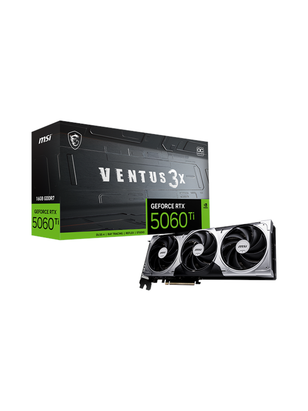 MSI GeForce RTX 5060 Ti VENTUS 3X OC - 16GB GDDR7 RAM - Grafikkort