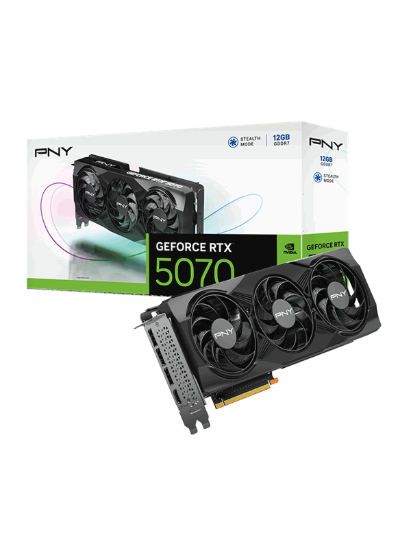 PNY GeForce RTX 5070 Triple Fan - 12GB GDDR7 RAM - Grafikkort