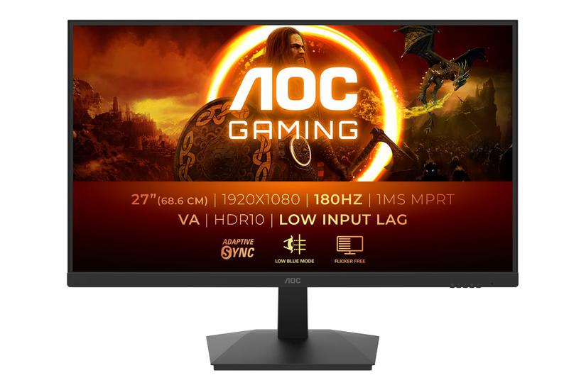AOC Gaming 27G15N2 skærm - WLED - 27" - AMD Adaptive-Sync - Fast VA - 1ms,1ms - Full HD 1920x1080 ved 180Hz