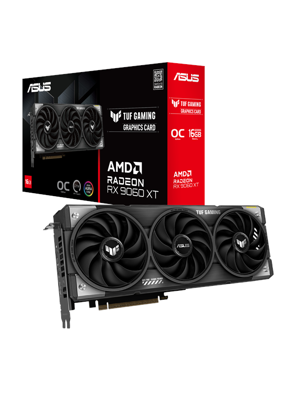 ASUS Radeon RX 9060 XT TUF OC - 16GB GDDR6 RAM - Grafikkort