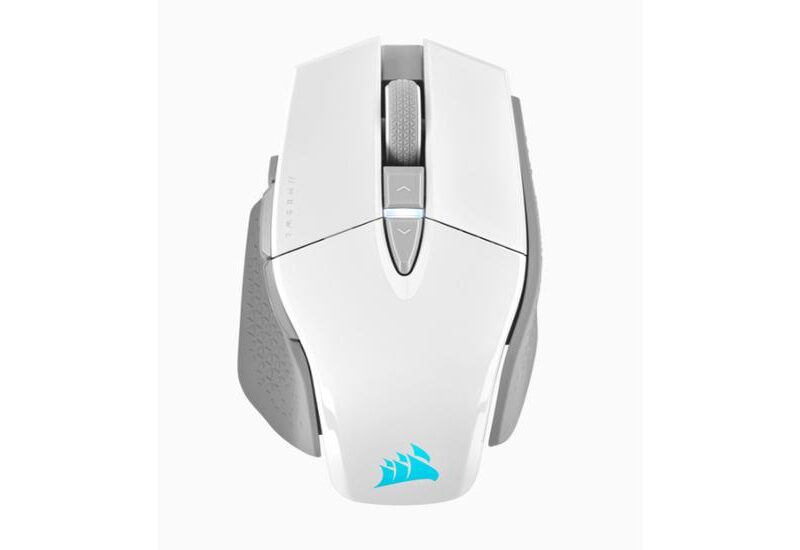 CORSAIR Gaming M65 RGB ULTRA WIRELESS - mus - USB, Bluetooth, 2.4 GHz - hvid
