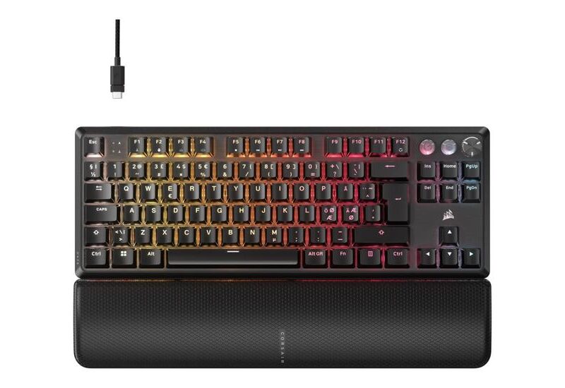 CORSAIR K70 PRO TKL - tastatur TKL - QWERTY - Nordisk - sort Indgangsudstyr