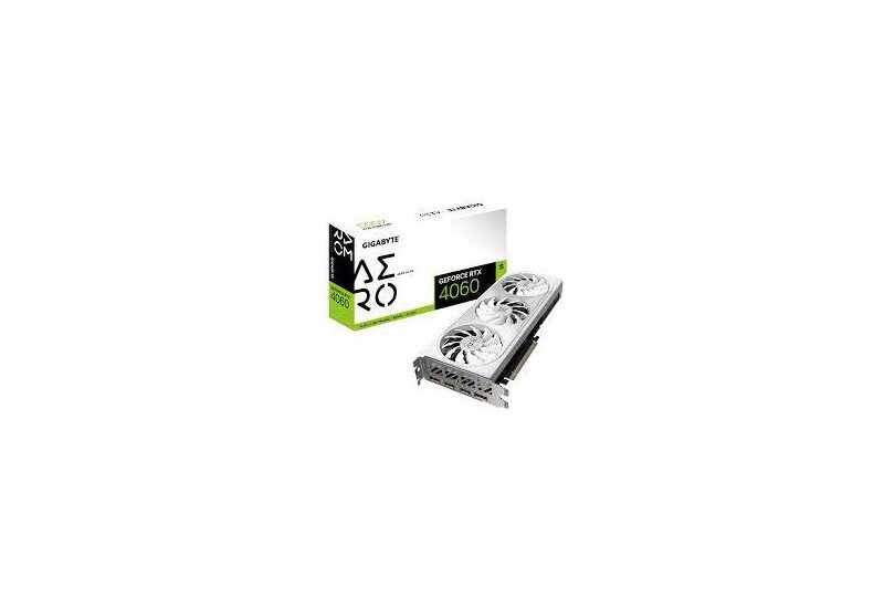 Gigabyte GeForce RTX 4060 AERO OC 8G Grafikkort - 8GB GDDR6 - NVIDIA RTX 4060 - PCI Express 4.0