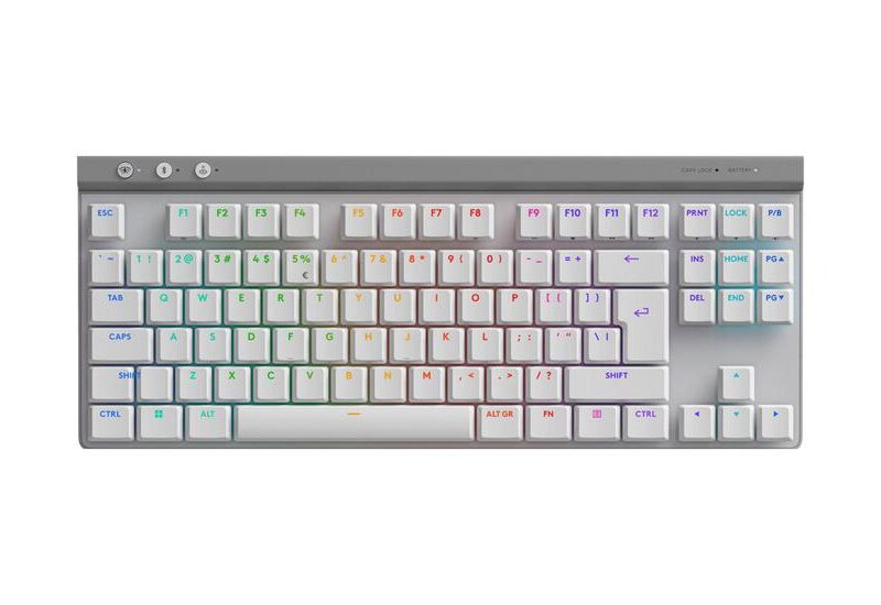 Logitech G G515 - tastatur - LIGHTSPEED TKL - QWERTY - US International - hvid Indgangsudstyr