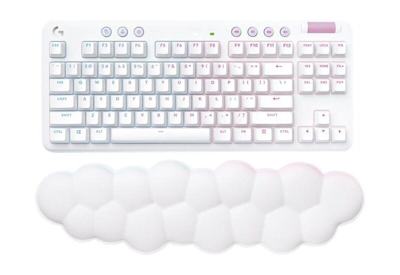 Logitech G G715 - tastatur - tenkeyless - QWERTY - US International - hvid Indgangsudstyr