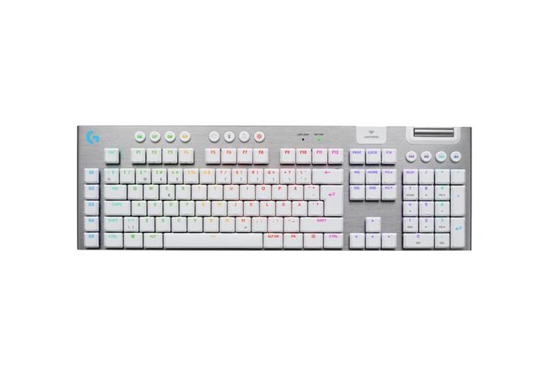 Logitech G G915 X - tastatur - gaming, LIGHTSPEED full size - hvid - nordisk Indgangsudstyr