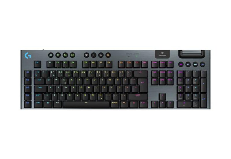 Logitech G G915 X - tastatur - gaming, LIGHTSPEED full size - sort - nordisk Indgangsudstyr