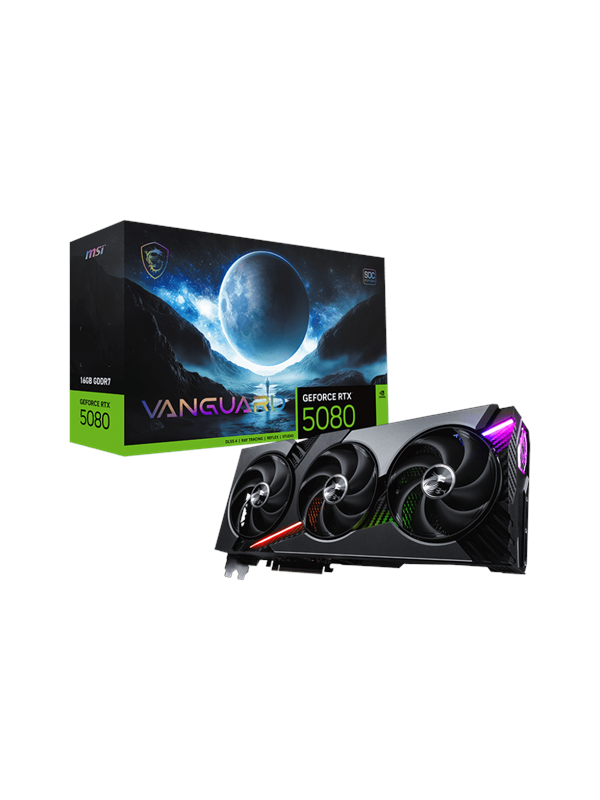 MSI GeForce RTX 5080 Vanguard SOC - 16GB GDDR7 RAM - Grafikkort