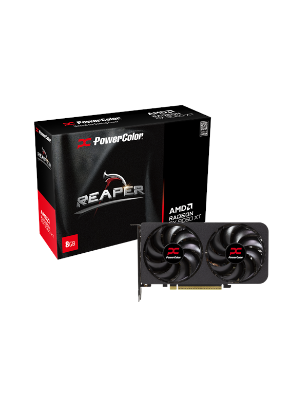 PowerColor Radeon RX 9060 XT Reaper - 8GB GDDR6 RAM - Grafikkort