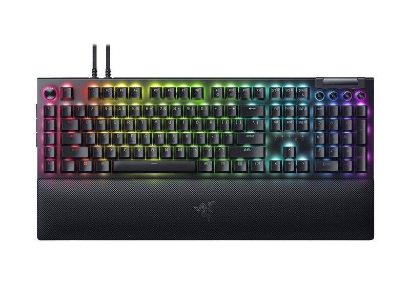 Razer BlackWidow V4 Pro - green switch - mekanisk tastatur - sort - USA