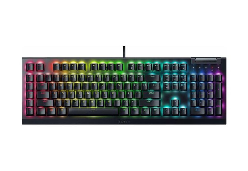 Razer BlackWidow V4 X - tastatur - med medierulle - QWERTY - USA Indgangsudstyr