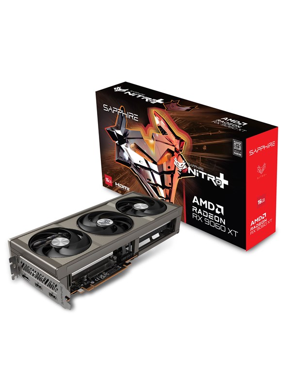 Sapphire Radeon RX 9060 XT NITRO+ - 16GB GDDR6 RAM - Grafikkort