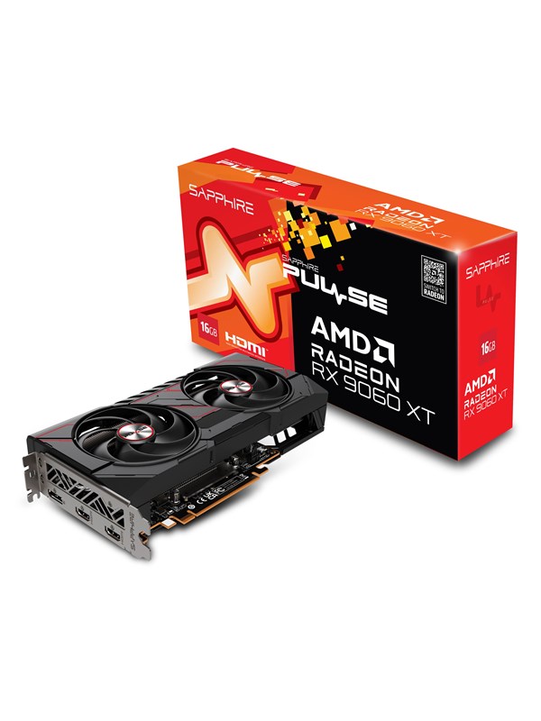 Sapphire Radeon RX 9060 XT Pulse OC - 16GB GDDR6 RAM - Grafikkort