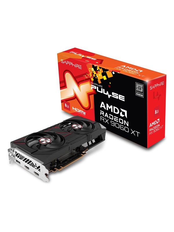 Sapphire Radeon RX 9060 XT Pulse OC - 8GB GDDR6 RAM - Grafikkort