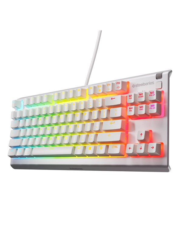 SteelSeries Apex 3 TKL - Gaming Tastatur - Uden Numpad - Amerikansk engelsk - Hvid