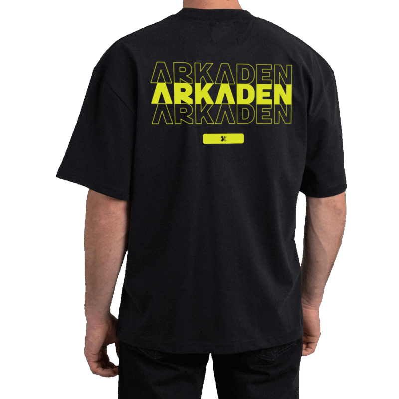 Arkaden Glitch Tee | Sort / 4-6