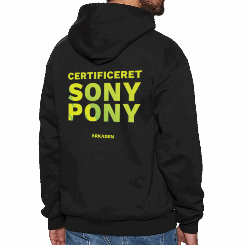 Arkaden Sony Pony Hoodie | Sort / 4-6