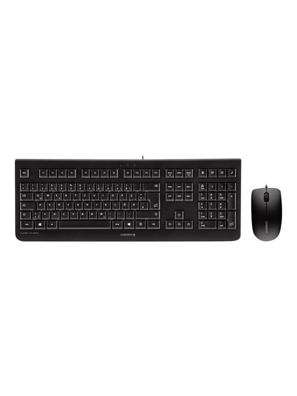 Cherry DC 2000 - Desktop Set - Tastatur & Mus sæt - Nordisk - Sort