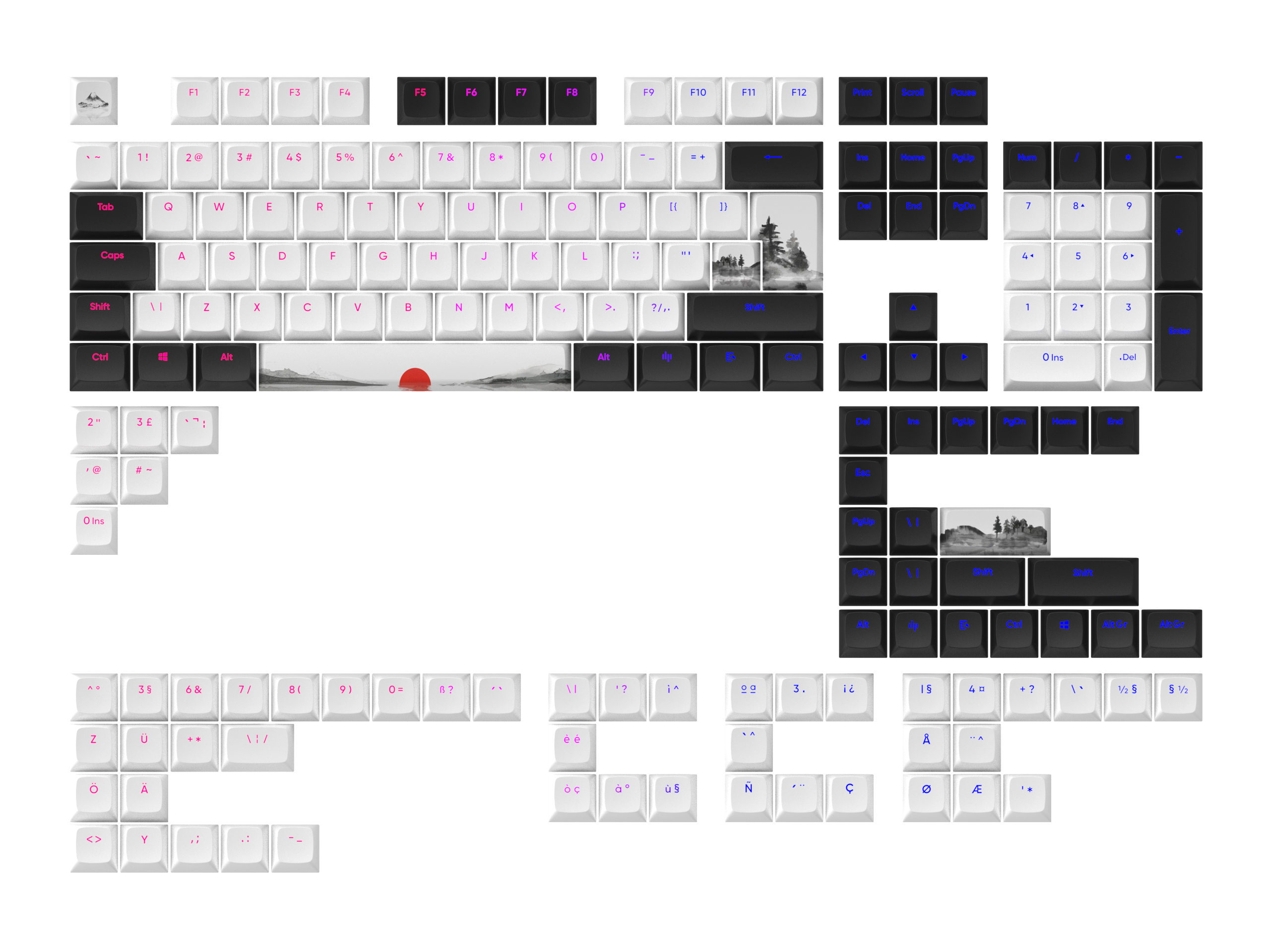Dark Project - Keycaps sets - Fuji