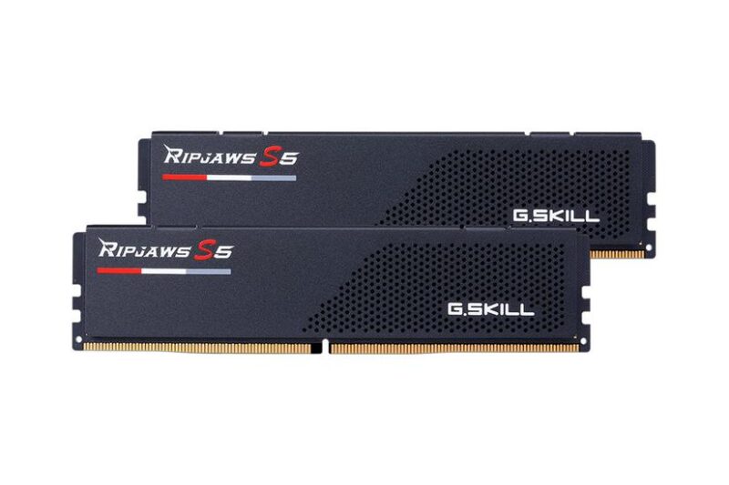 G.Skill Ripjaws S5 - 64GB:2x32GB - DDR5 RAM - 6800MHz - DIMM 288-PIN lav profil - On-die ECC - CL34