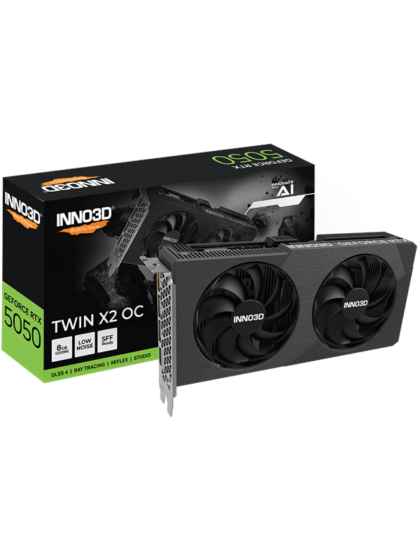 Inno3D GeForce RTX 5050 Twin X2 OC - 8GB GDDR6 RAM - Grafikkort