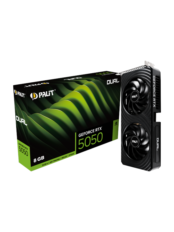Palit GeForce RTX 5050 DUAL - 8GB GDDR6 RAM - Grafikkort