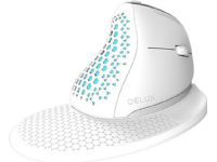 Trådløs lodret mus Delux M618XSD BT+2.4G RGB (hvid)