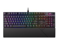 ASUS ROG Strix Scope II NX - Tastatur - 100% - full size - backlit - tastkontakt: ROG NX Snow - sort