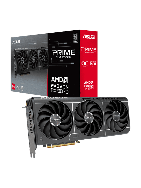 ASUS Radeon RX 9070 Prime EVO OC - 16GB GDDR6 RAM - Grafikkort