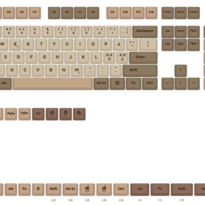 Ducky Boba - 132 Keycap Set - MDA Profile - PBT