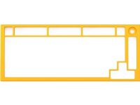 Glorious GMMK Pro Top Frame erstatningscover til Pro-tastatur, gul