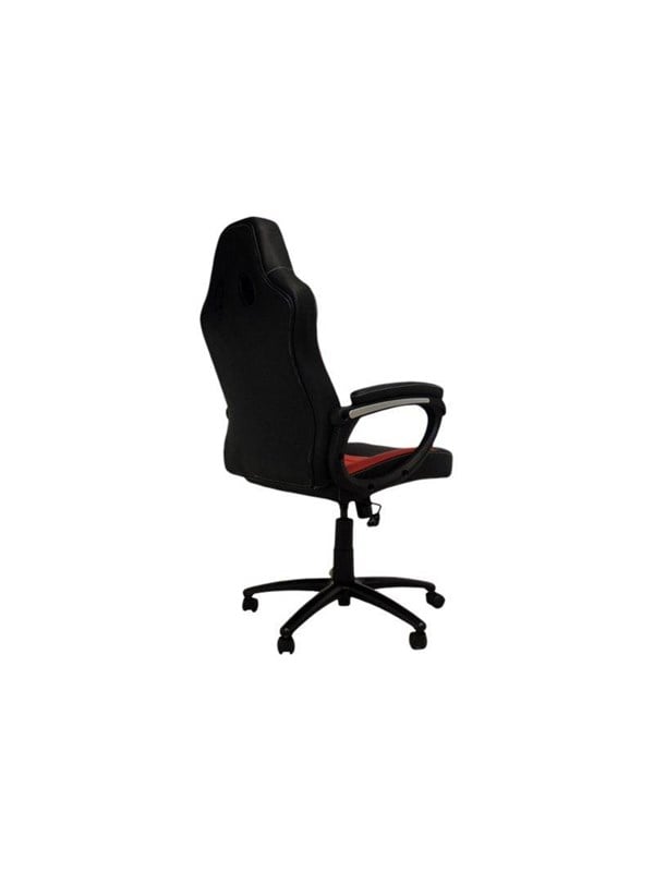 LC Power - chair - plastic metal foam PU coated leather - black red Kontor Stol - Metal - Op til 150 kg