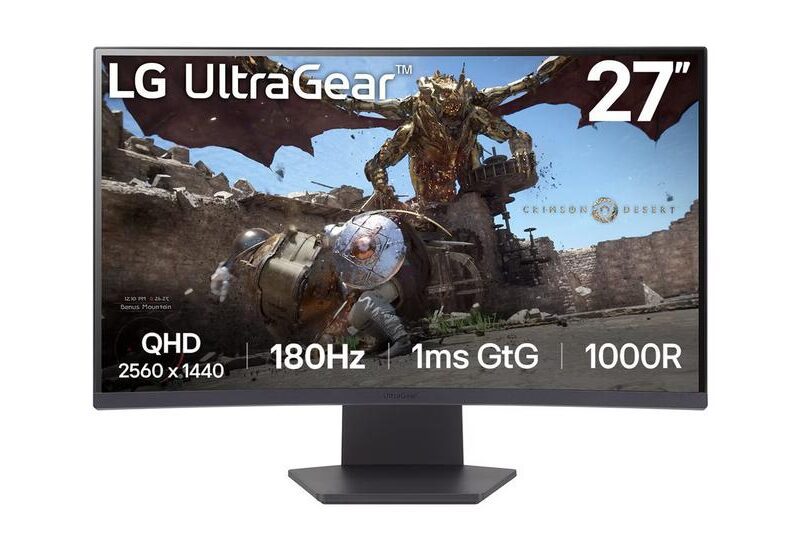 LG UltraGear 27GS60QX-B skærm - LED baglys - 27" - AMD FreeSync, VESA Adaptive-Sync - VA - 1ms - QHD 2560x1440 ved 180Hz