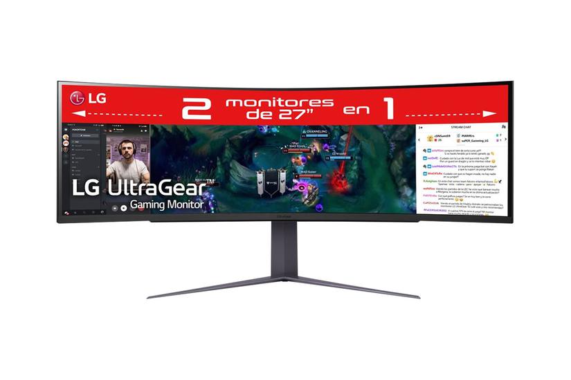 LG UltraGear 49GR85DC-B skærm - LED baglys - 49" - AMD FreeSync Premium Pro - VA - 1ms - Dual Quad HD 5120x1440 ved 240Hz