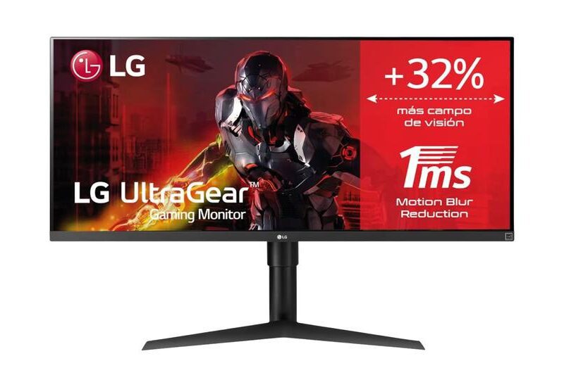 LG UltraWide 34WP65CP-B skærm - LED baglys - 34" - AMD FreeSync Premium - VA - 5ms - WQHD 3440x1440