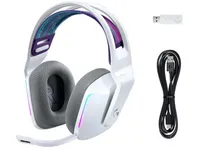 Logitech G G733 LIGHTSPEED Wireless RGB Gaming Headset - Headset - fuld størrelse - 2,4 GHz - trådløs - hvid