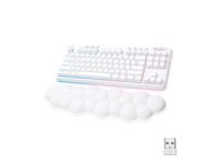 Logitech® | G715 - Tastatur - tenkeyless - bagbelyst - Bluetooth, LIGHTSPEED - layout: Nordisk - tastkontakt: Tactile - hvid