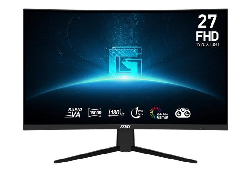 MSI G27C3FDE skærm - LED baglys - 27" - Rapid VA - 4ms,1ms - Full HD 1920x1080 ved 180Hz