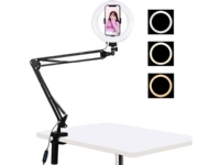 Puluz Ring lamp / desk stand on LED clip 20 cm vlog / stream on phone PKT3089B