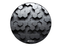 Sharkoon SKILLER SFM11 Hex - Stolemåtte for gaming - rund - 120 cm - sort, hvid