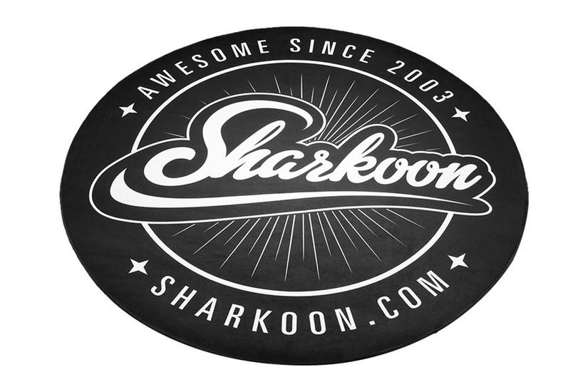 Sharkoon - gulvmåtte - rund - 120 cm - sort, hvid
