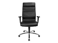 TOPSTAR Chairman 11 Big - Stol - armstøtter - T-formet - vippe - drejeled - læder - sort