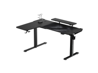 Ultradesk Winger LED RGB Gaming Desk, motoriseret, højdejusterbar 750-1220mm, sort