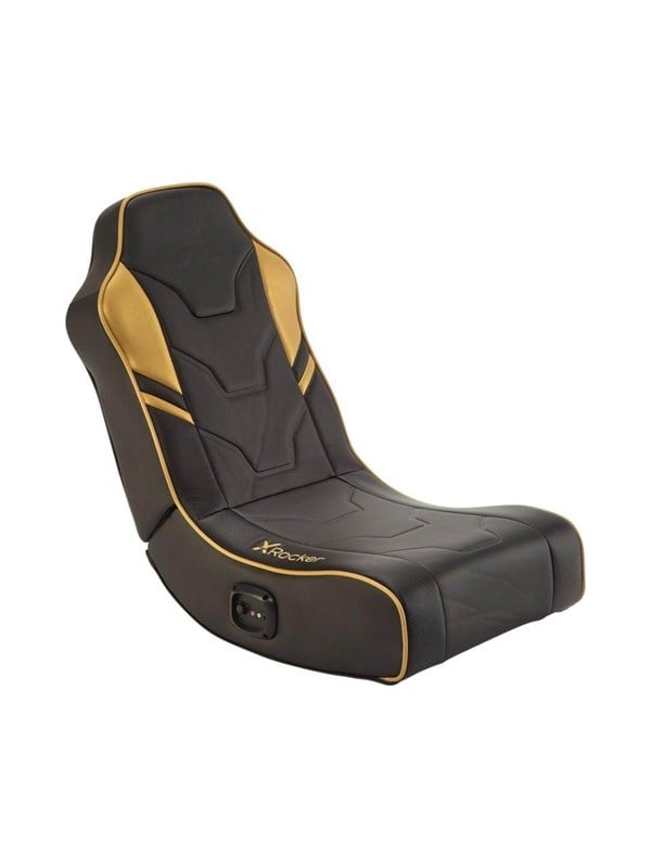 X Rocker Shadow 2.0 Floor Rocker Gaming Floor Chair for Children & Teenagers with Audio System - Black/Gold