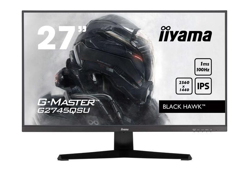iiyama G-MASTER Black Hawk G2745QSU-B2 skærm - LED baglys - 27" - IPS - 1ms - WQHD 2560x1440 ved 100Hz