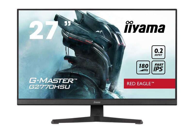 iiyama G-MASTER Red Eagle G2770HSU-B6 skærm - LED baglys - 27" - Fast IPS - 0.2ms - Full HD 1920x1080 ved 180Hz
