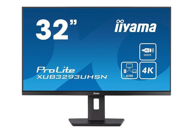iiyama ProLite XUB3293UHSN-B5 skærm - LED baglys - 32" - IPS - 4ms - 4K 3840x2160 ved 60Hz